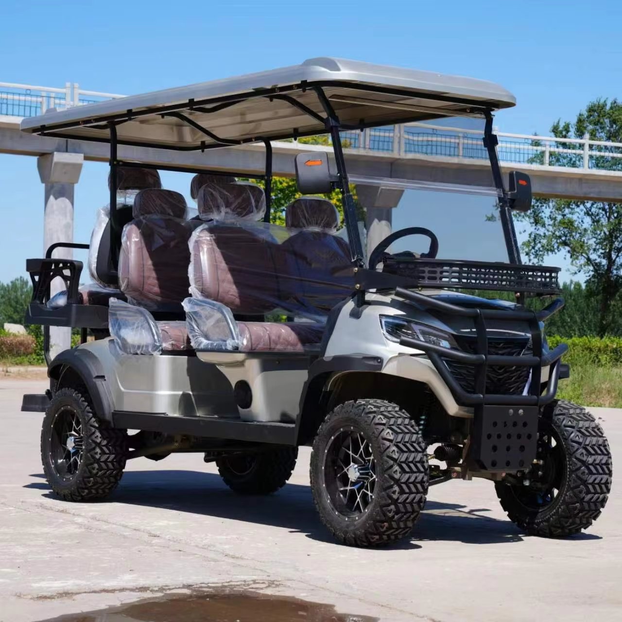 2024 New Off Road Street Legal 48V 72V Lithium Battery Karts Car Buggy 4 6 Seater Carrito De Electric Golf Cart